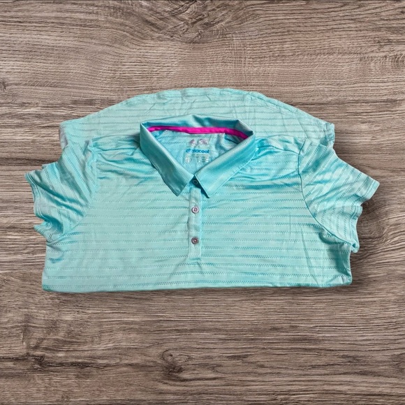 Adidas Aqua Women's Short Sleeve Climacool Athletic Polo **See Photo #4** - Picture 3 of 5